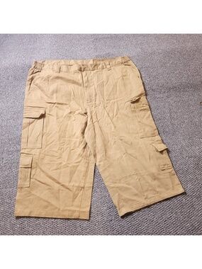 KingSize Cargo Shorts Mens 46 Tall Tan Beige Khaki Chino Cotton Utility Outdoor